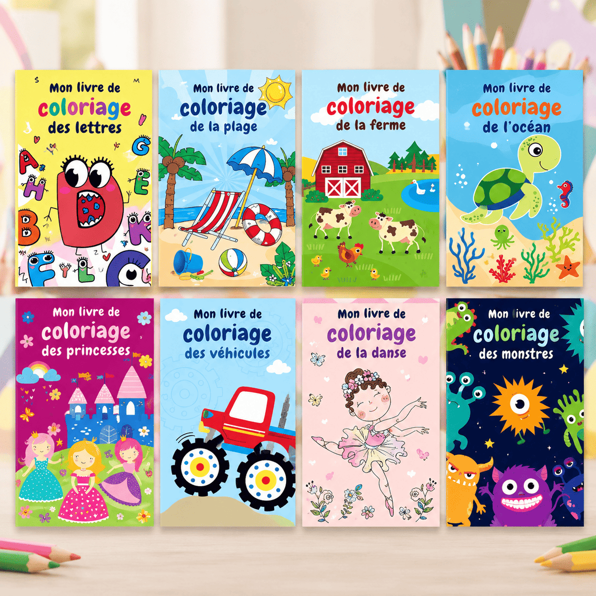 🎨 Pack de 8 livres de coloriage